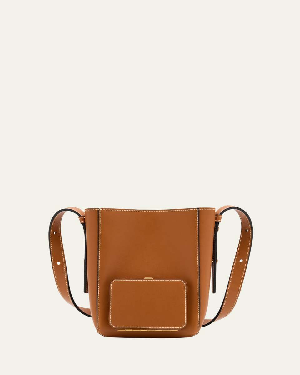 Parker Soft Small Leather Bucket Bag
